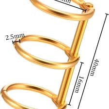 Gancho Triple Agenda Dorado