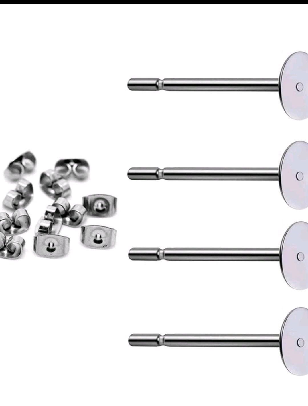 Base Palitos De Zarcillos Con Mariposita Metalicos X200