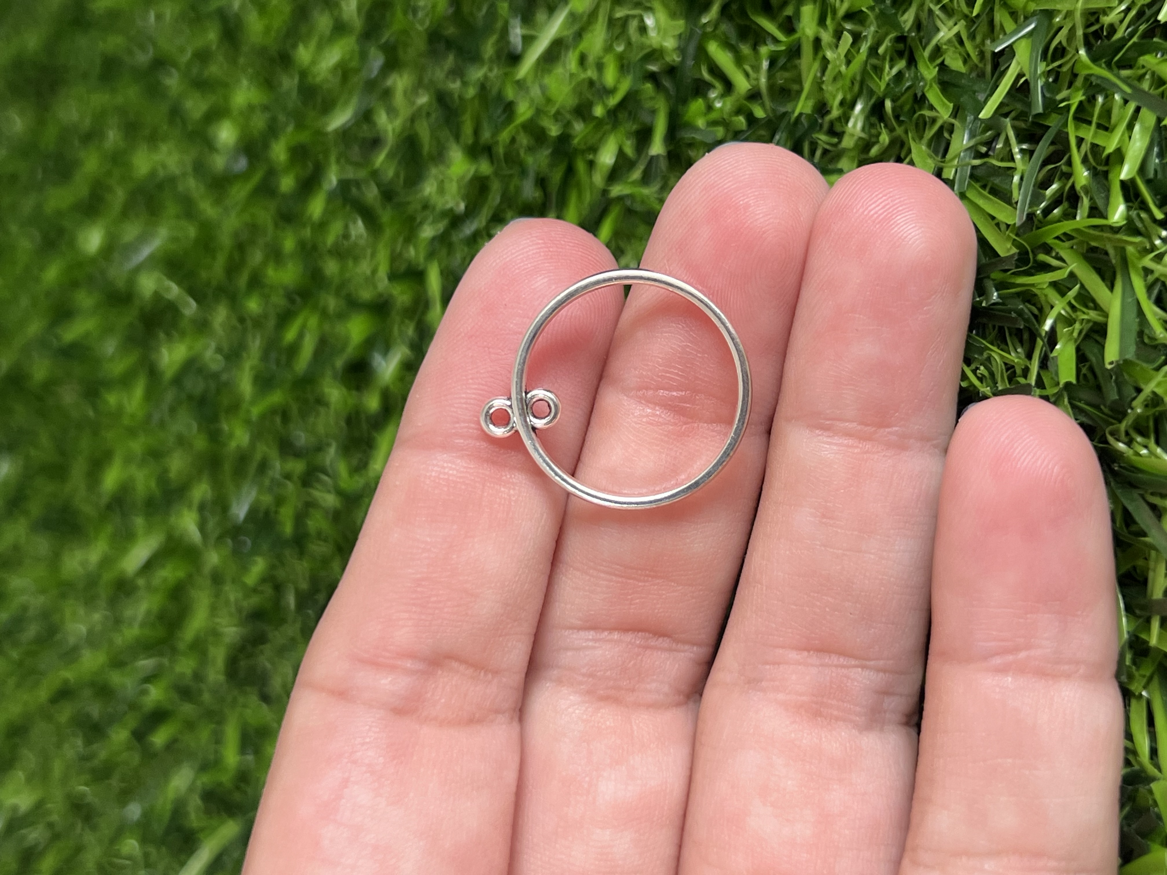 Bisel Plateado Redondo