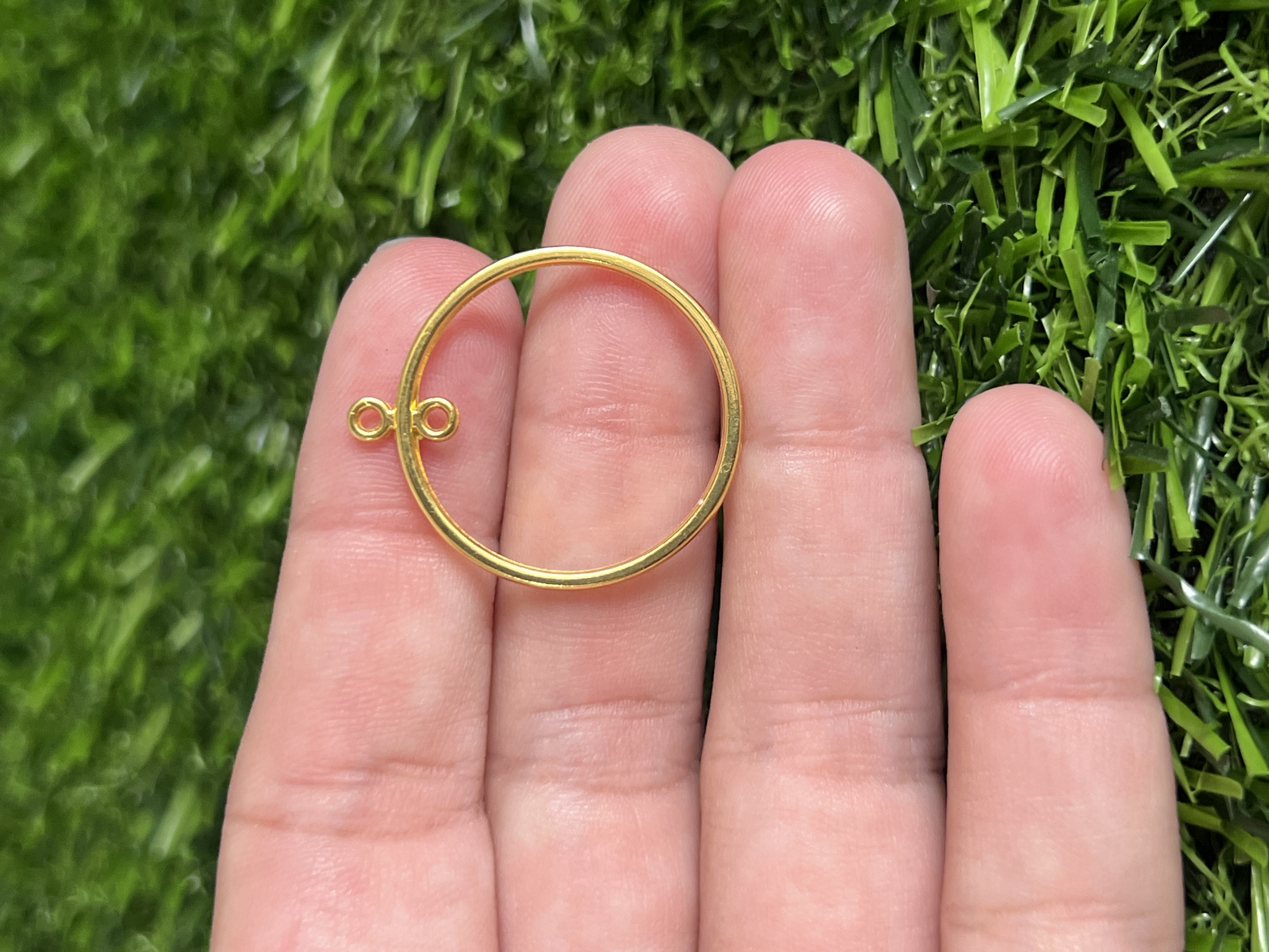 Bisel Redondo Dorado 20x23mm