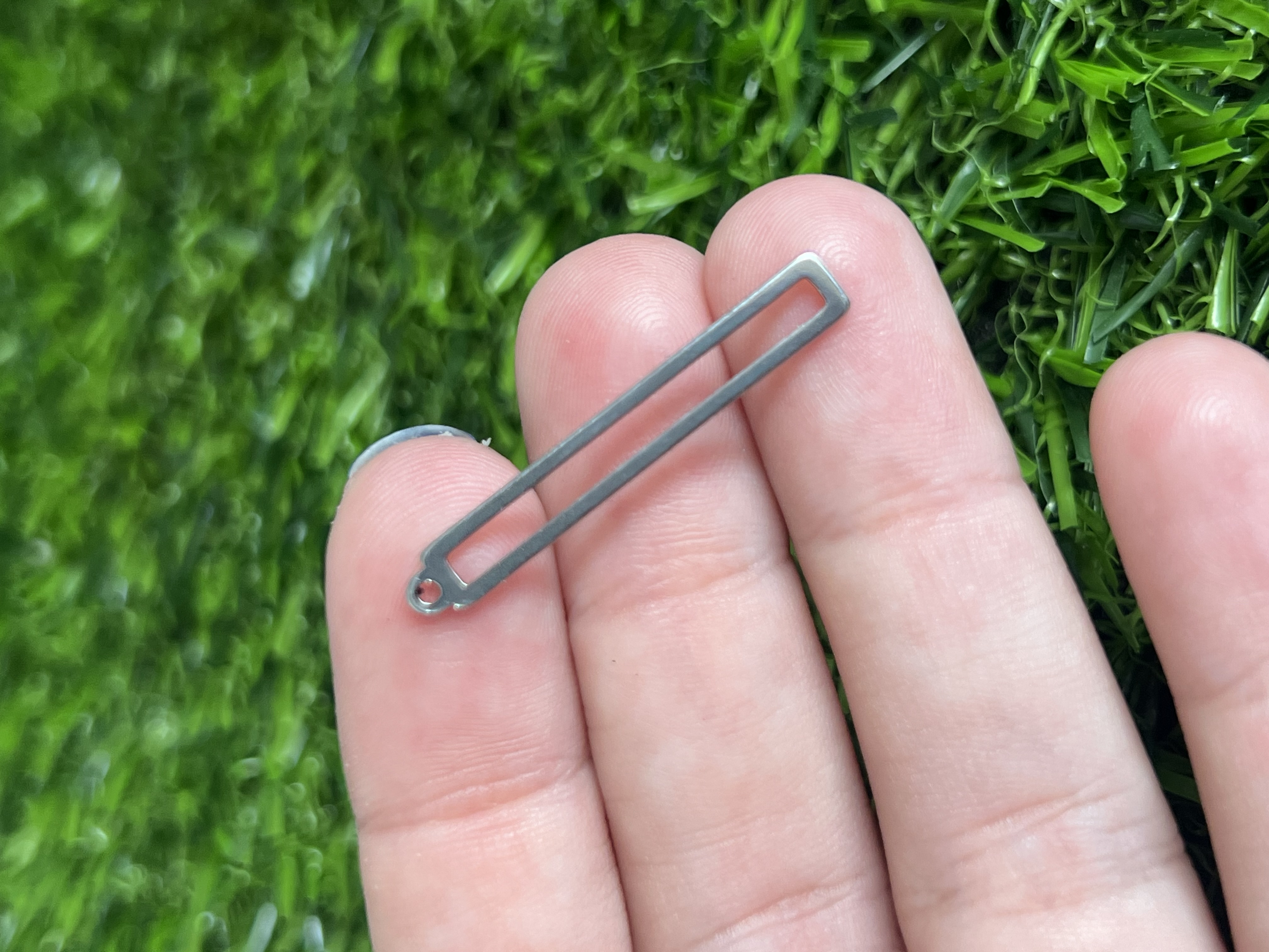 Bisel Rectangular Plateado