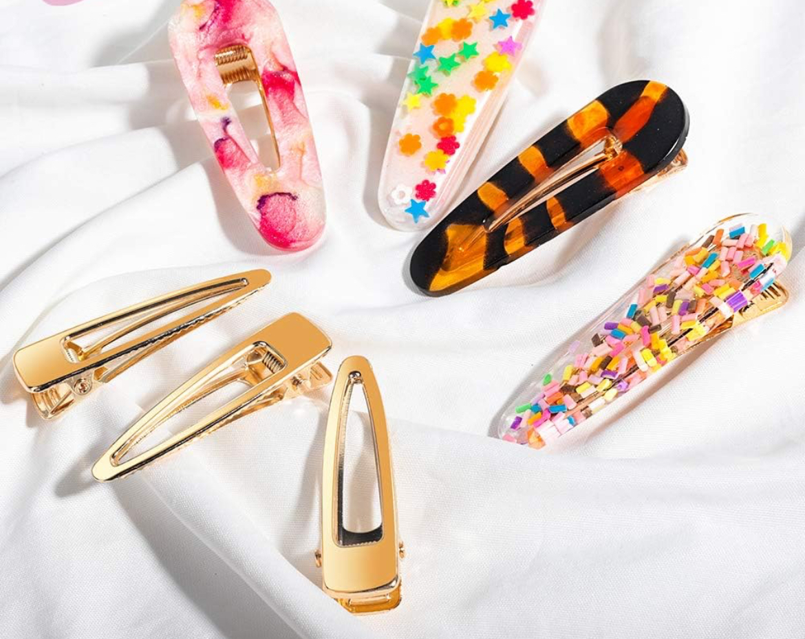 Ganchos De Cabello Gota Dorada