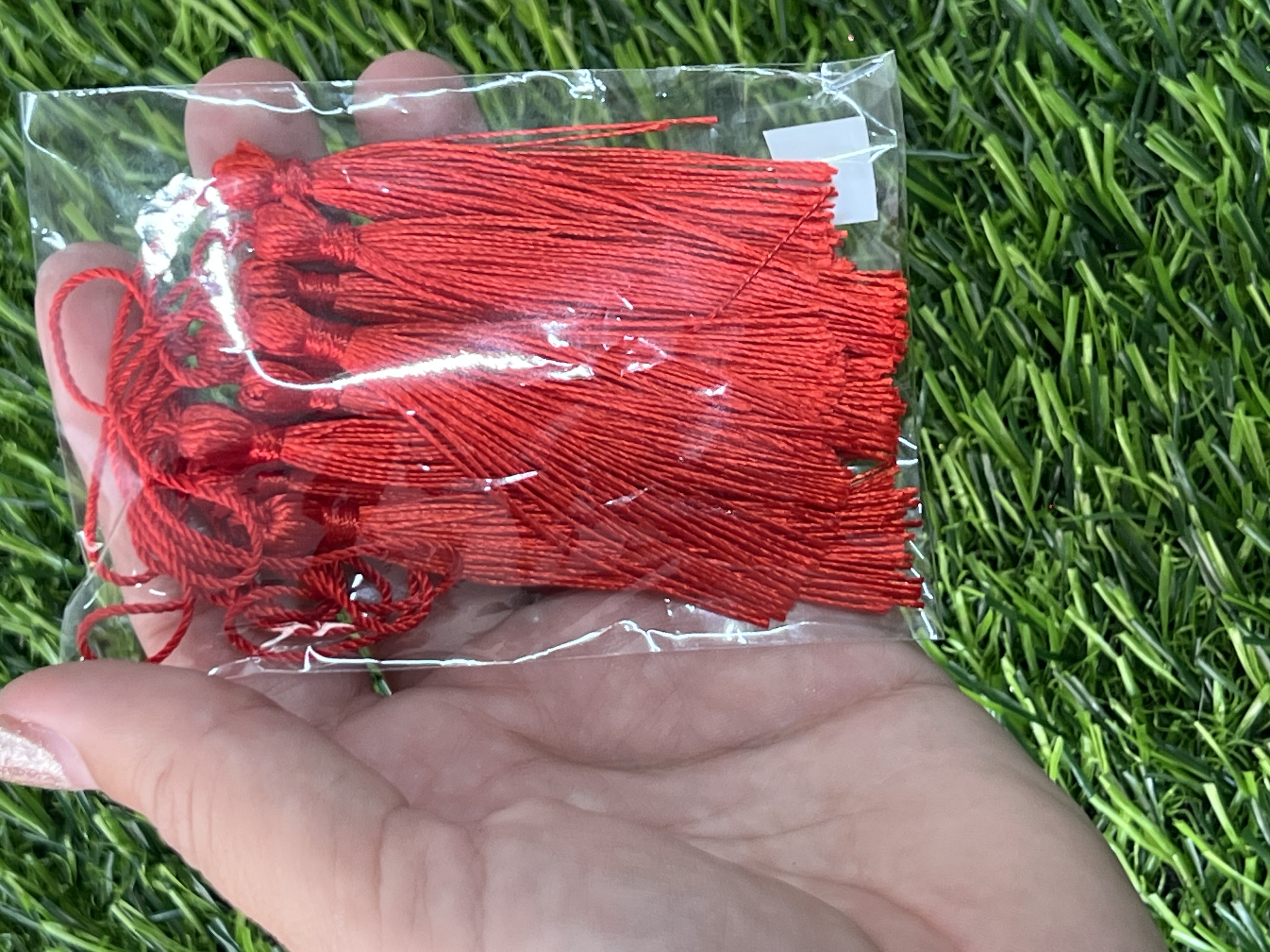 Borlas De Seda Rojas X10