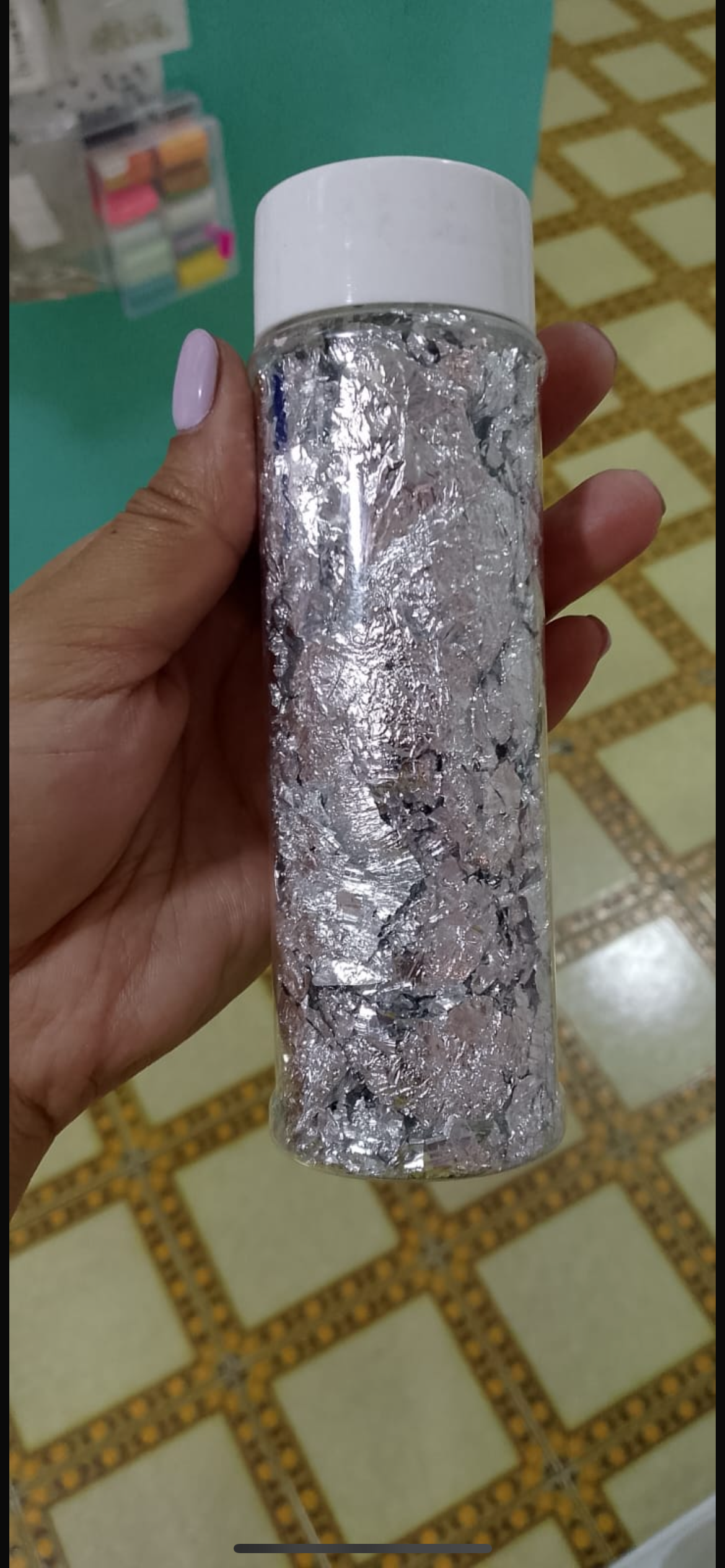 Hojuela En Pote Plateada