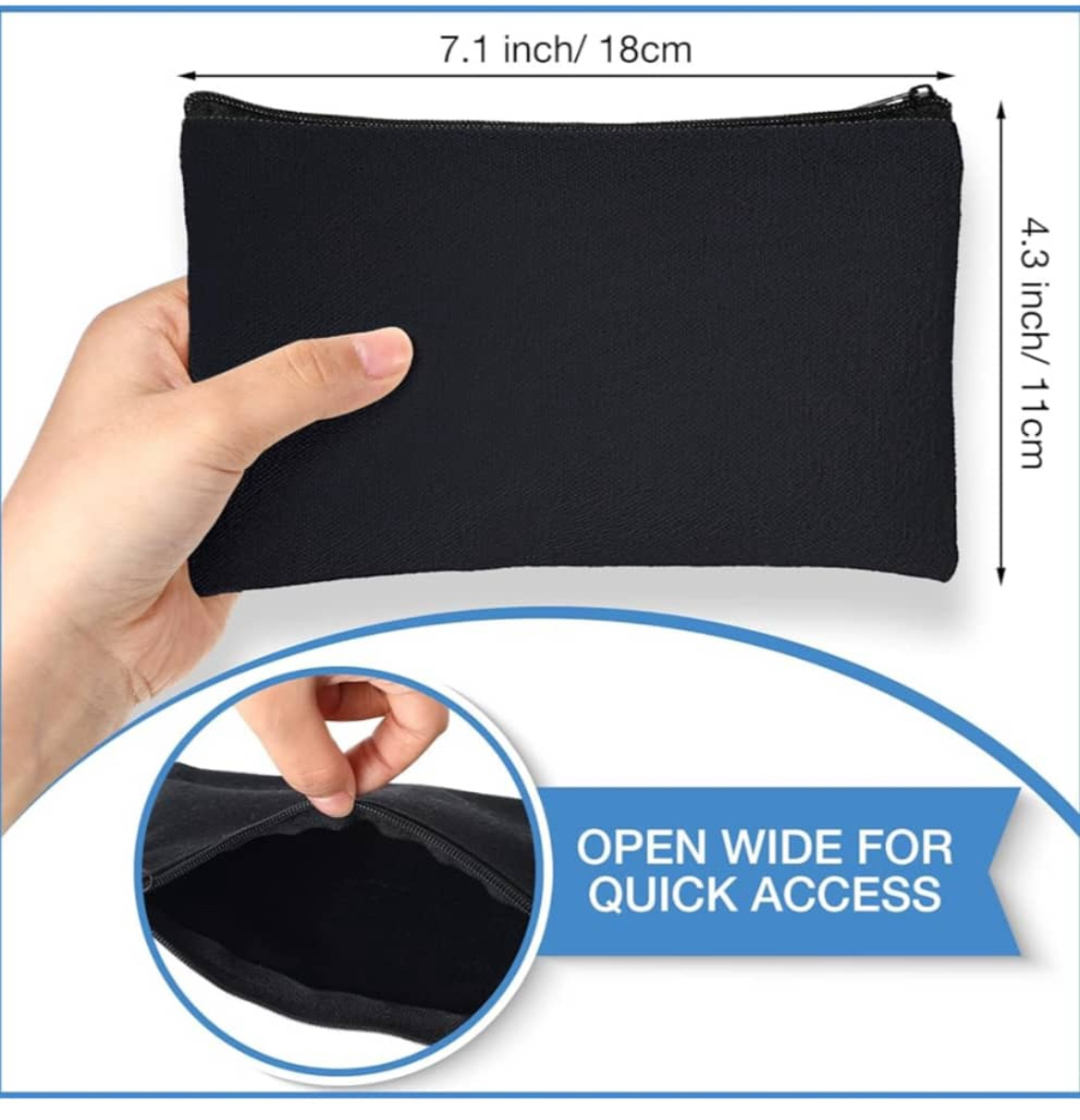 Cartuchera Lona Negra