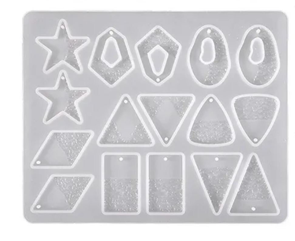 Molde De Zarcillos Con Textura Estrella