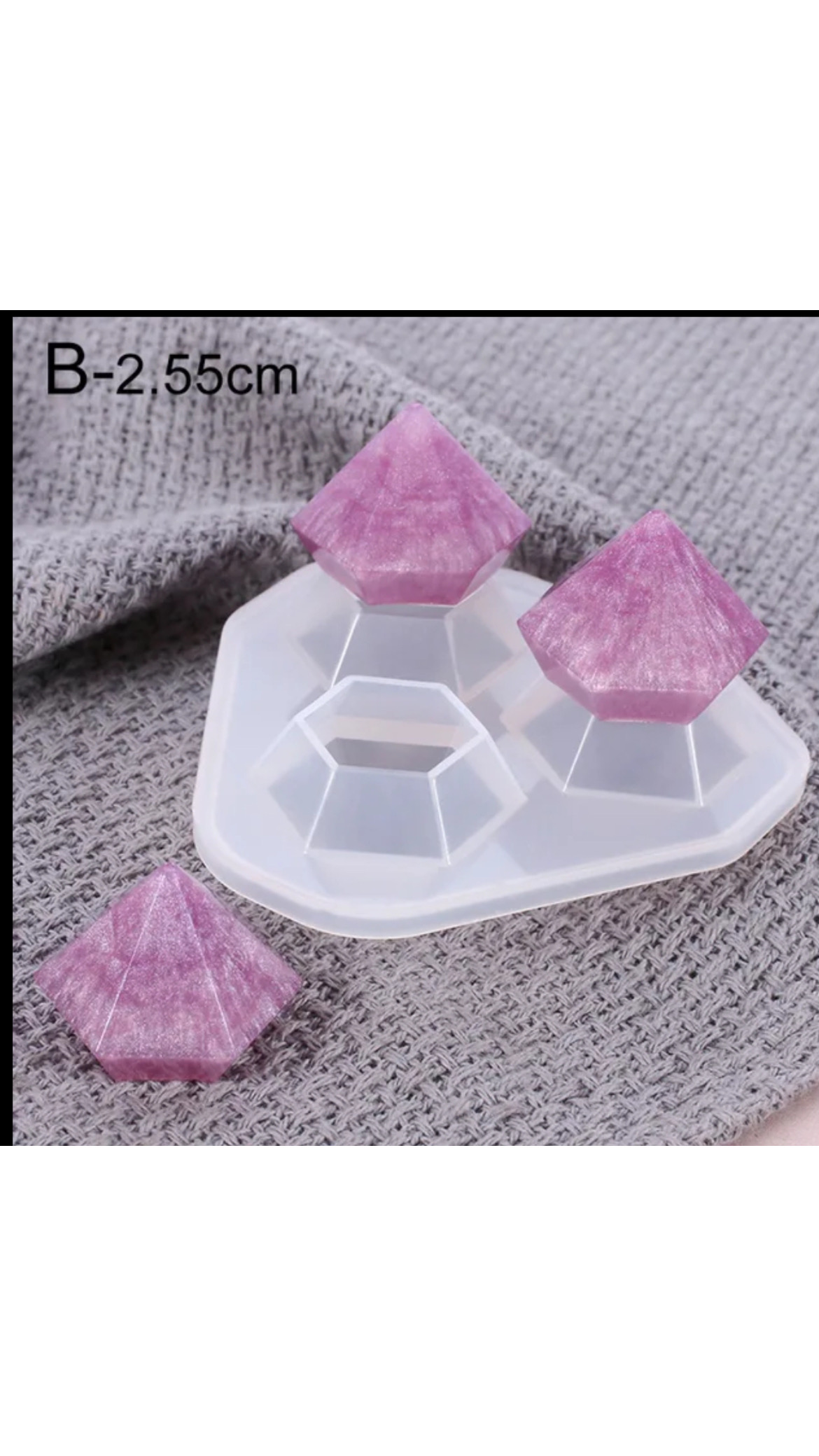 Molde Diamante 3d 3 Cavidades