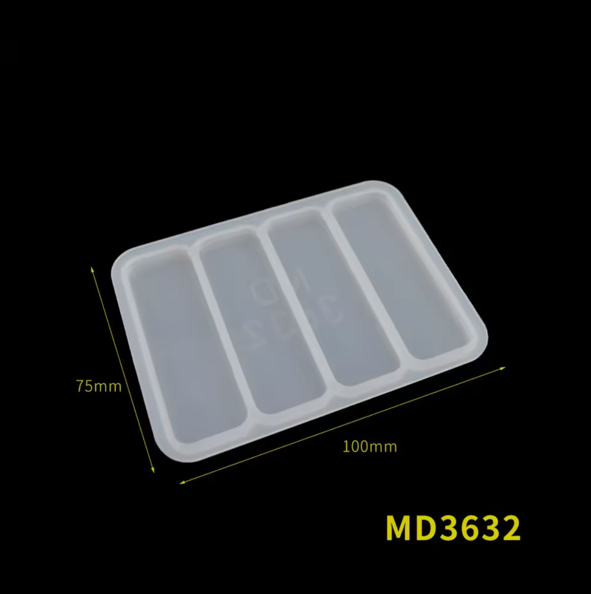 Molde Ganchitos De Cabello 4 Rectangulares