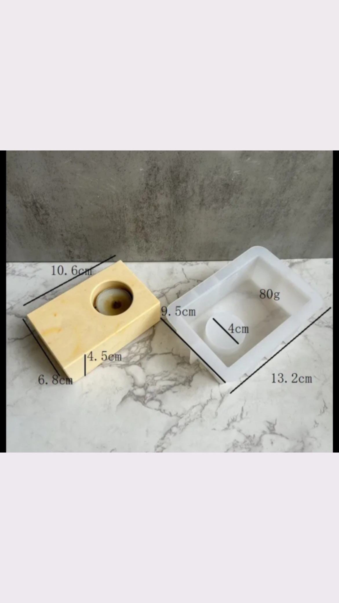 Molde Hogar Portavelas Encapsulado Rectangulo