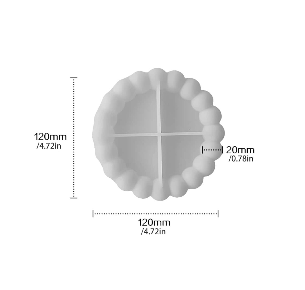 Molde Bandeja Redonda Con Burbujas En El Borde