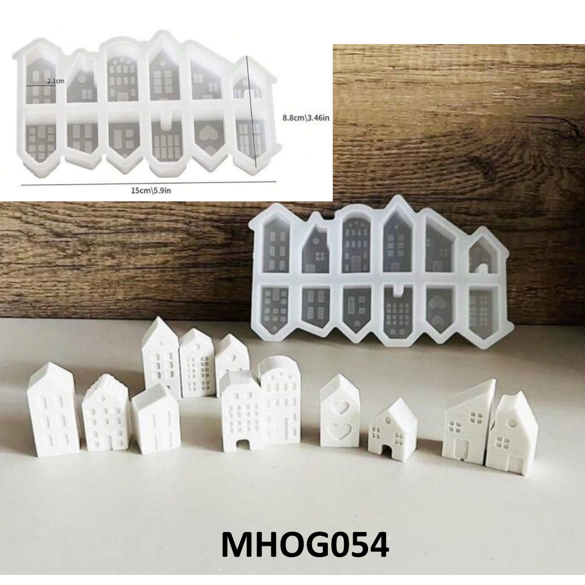 Molde Casitas Cemento Yeso