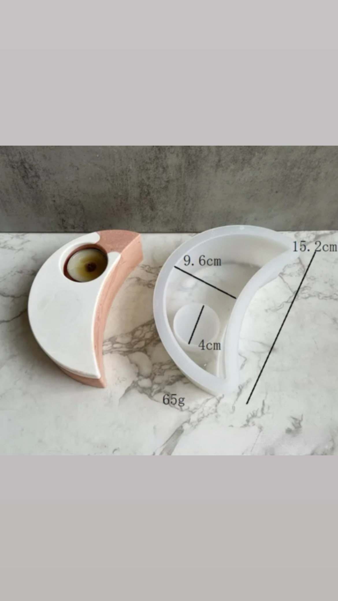 Molde Hogar Portavelas Encapsulado Luna