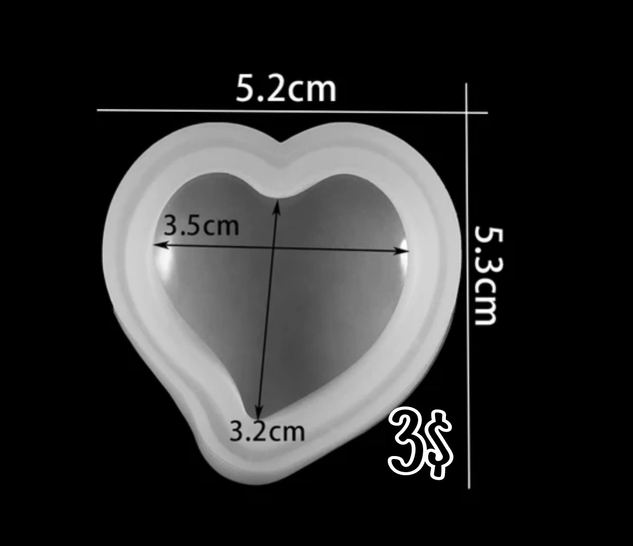 Molde Llavero Corazon 3d Liquidación 