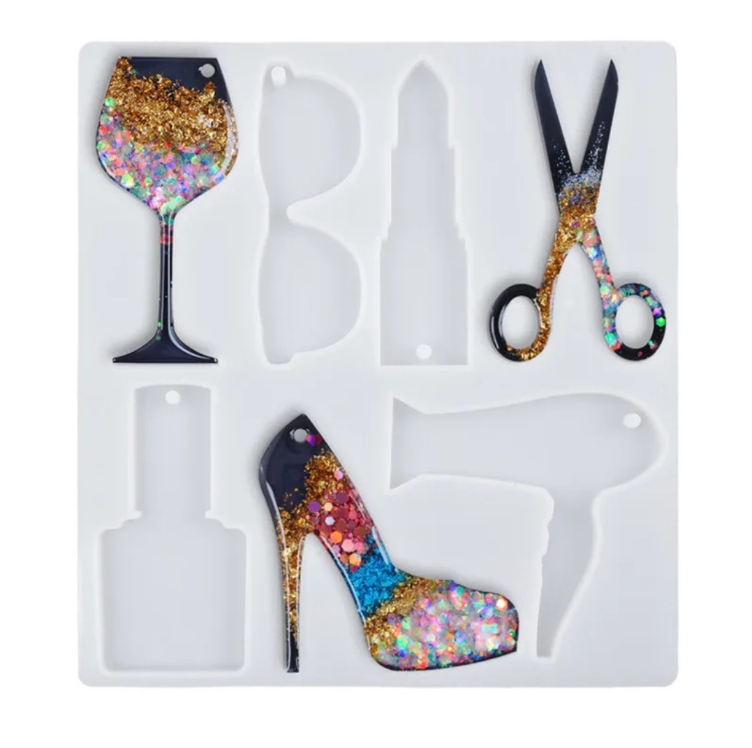 Molde Llavero Fashionista Molde Transparente