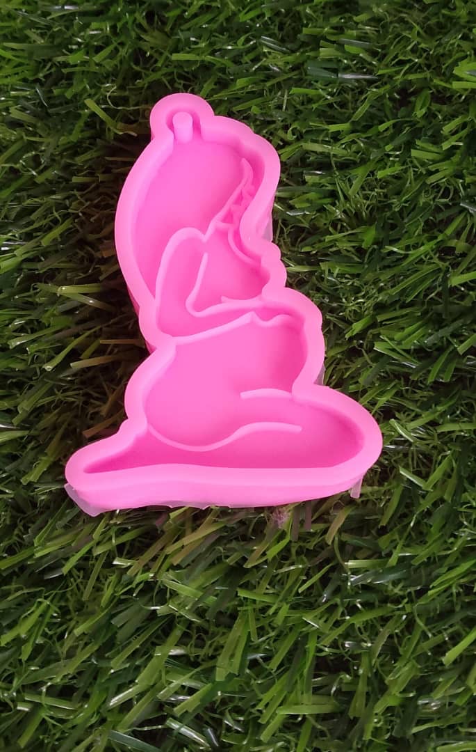 Molde mama embarazada/dando teta molde rosado
