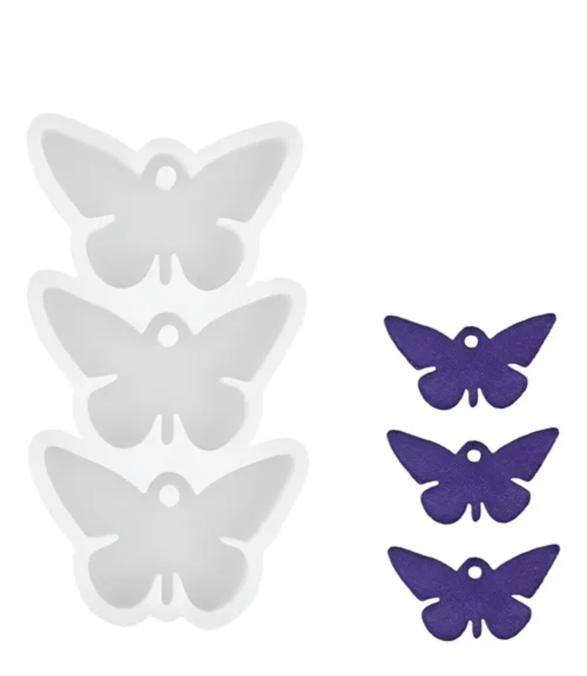 Molde Llavero 3 Mariposas Molde Transparente