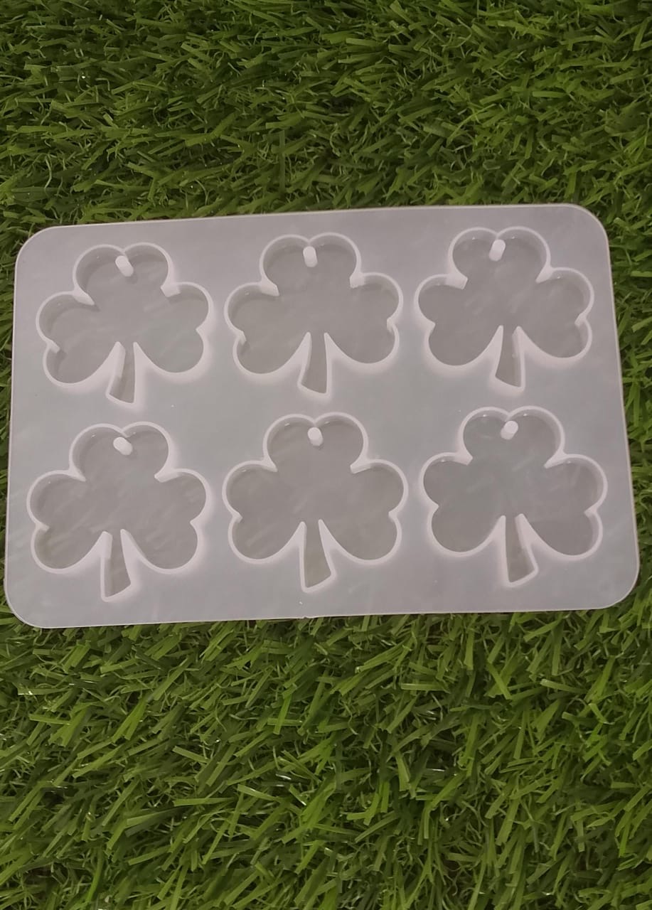 Molde Llavero 6 Trebol Molde Transparente Liquidacion