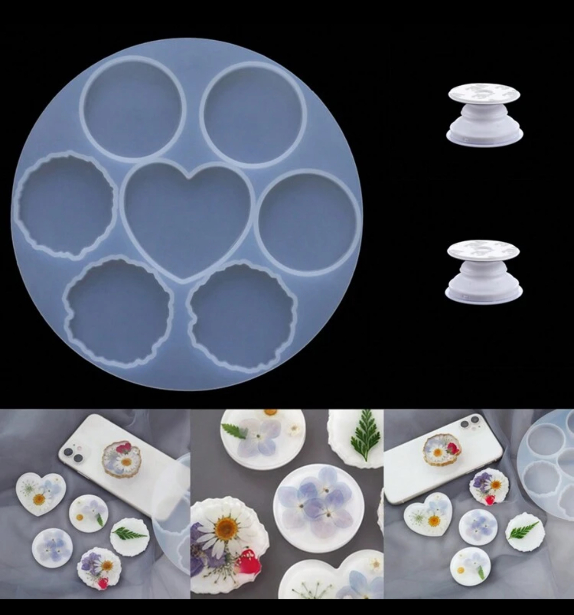 Molde Llavero Pop Soket Molde Redondo (ambos Modelo)