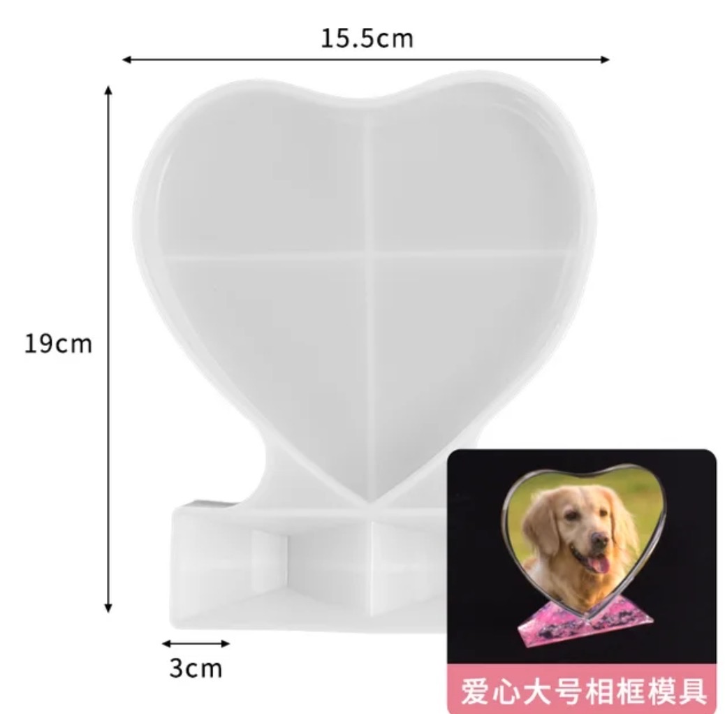 Molde Recuerdo Corazon Con Base L 