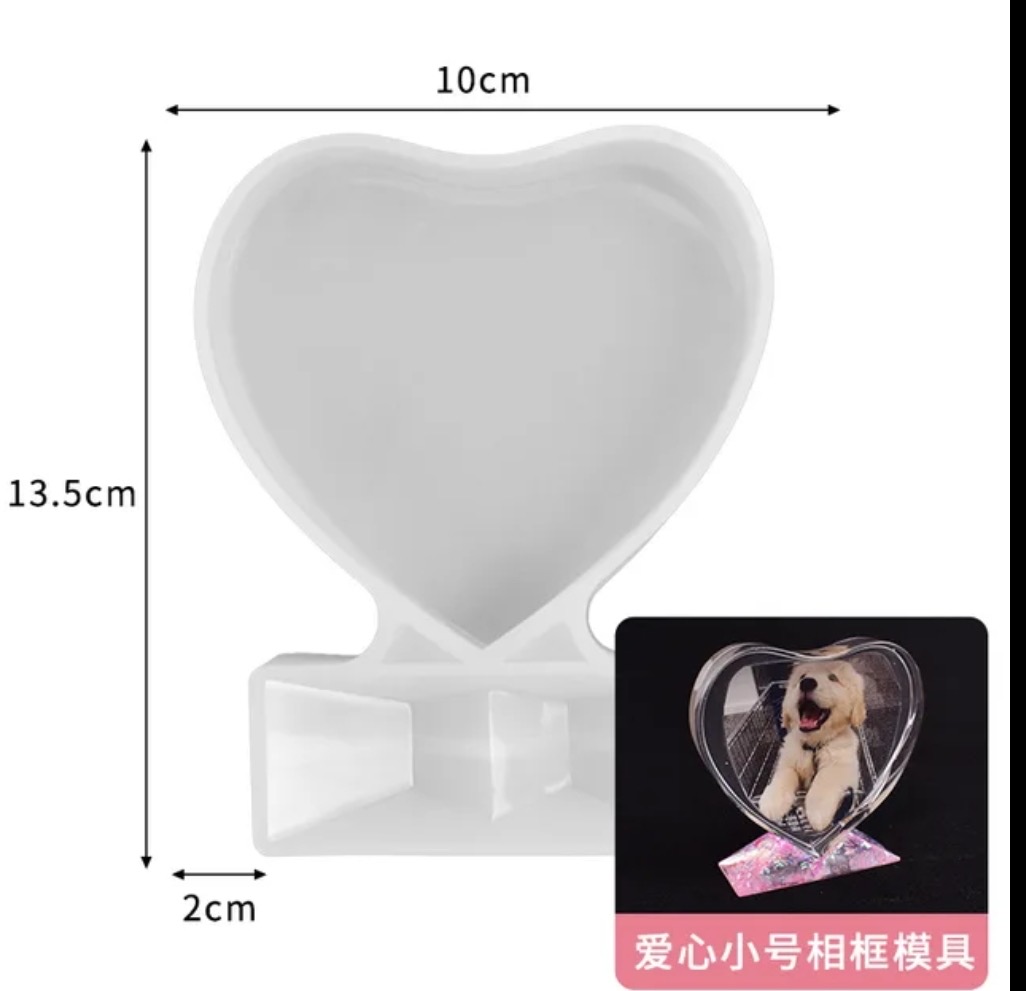 Molde Recuerdo Corazon Con Base S