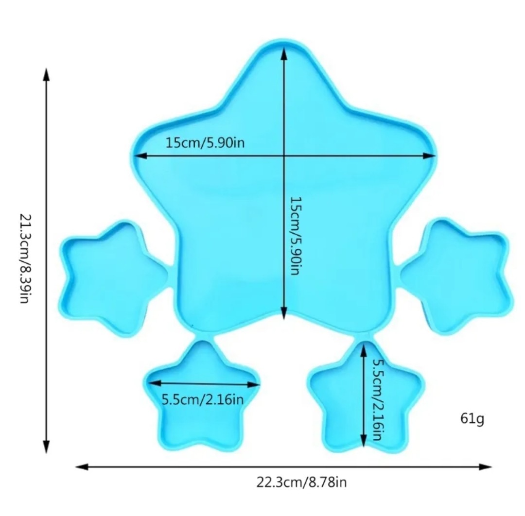 Molde Recuerdo Estrella Con Estrellas Molde Azul Nacimiento Liquidacion