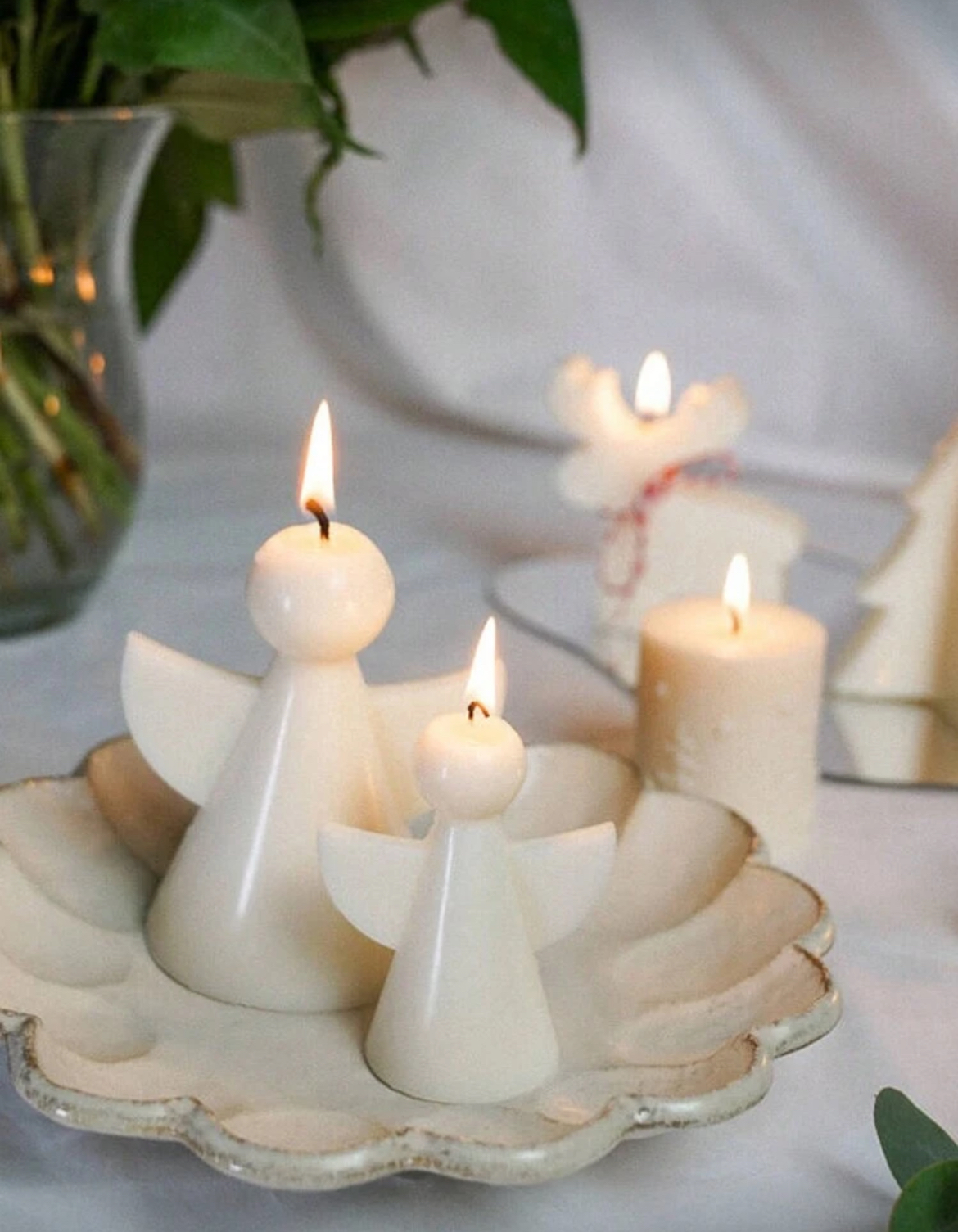 Molde Vela Angelito Navidad Conico L