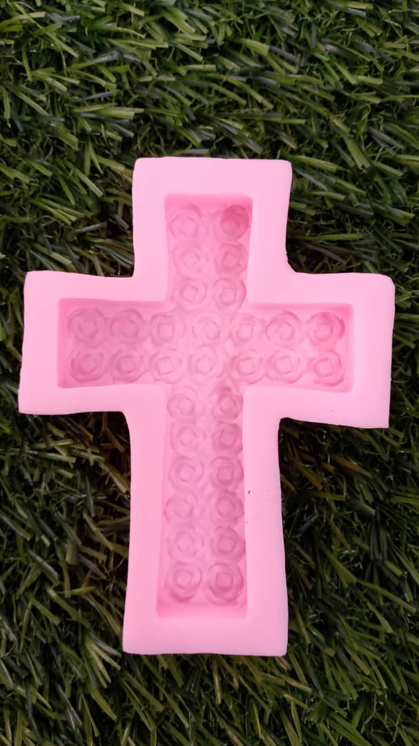 Molde Vela Cruz Rosada