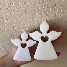 Molde Vela Angelito Con Corazon En El Medio L