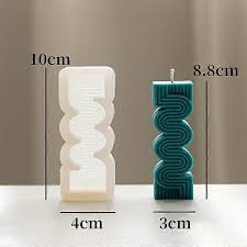 Molde Vela Larga Zigzag Con Tope Y Base 23