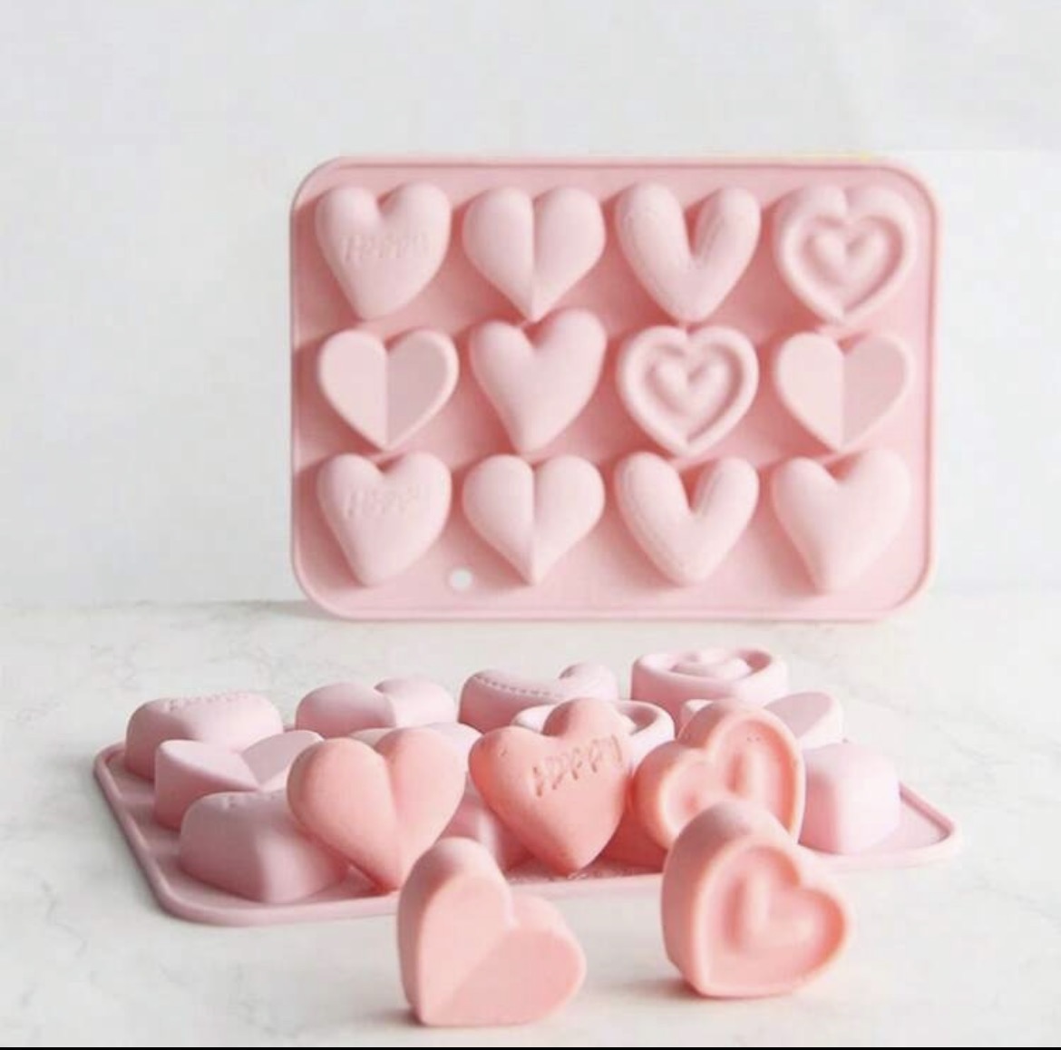 Molde Corazones 3d Para Wax Melts O Jabones Pequeños 