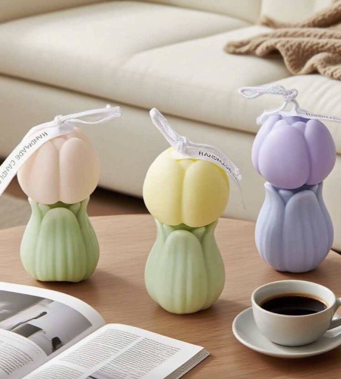 Molde Vela Tulipán Con Base 