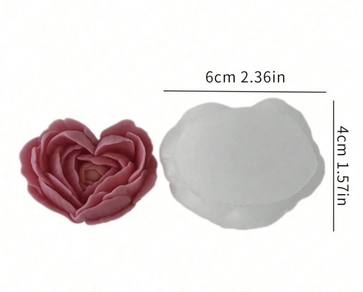 Molde Rosa Con Forma De Corazón 