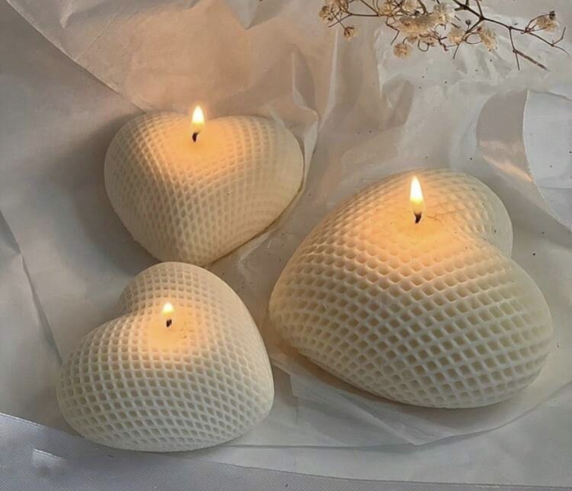 Molde Corazón Tejido L Grande 