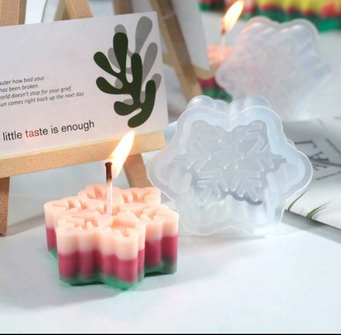 Molde Vela Copo De Nieve