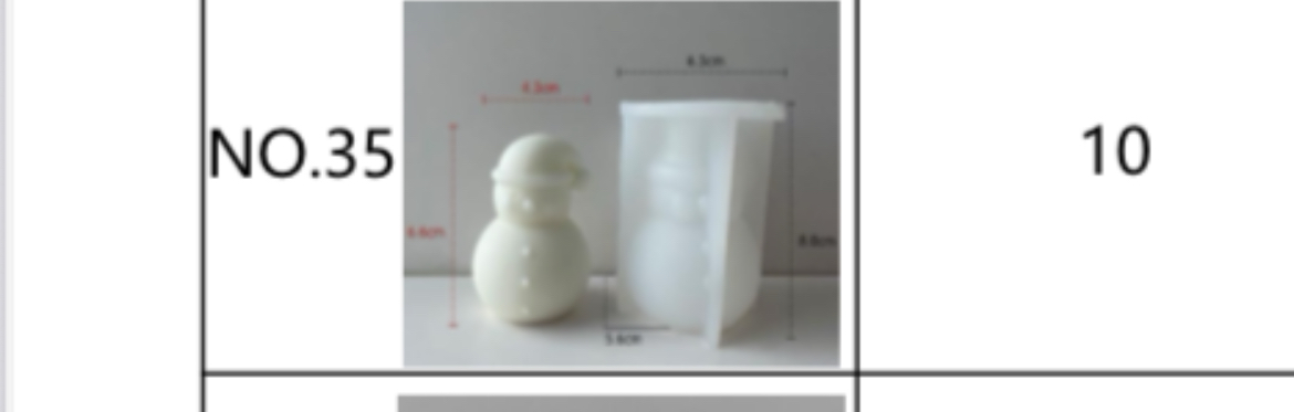 Molde MuÑeco De Nieve 35