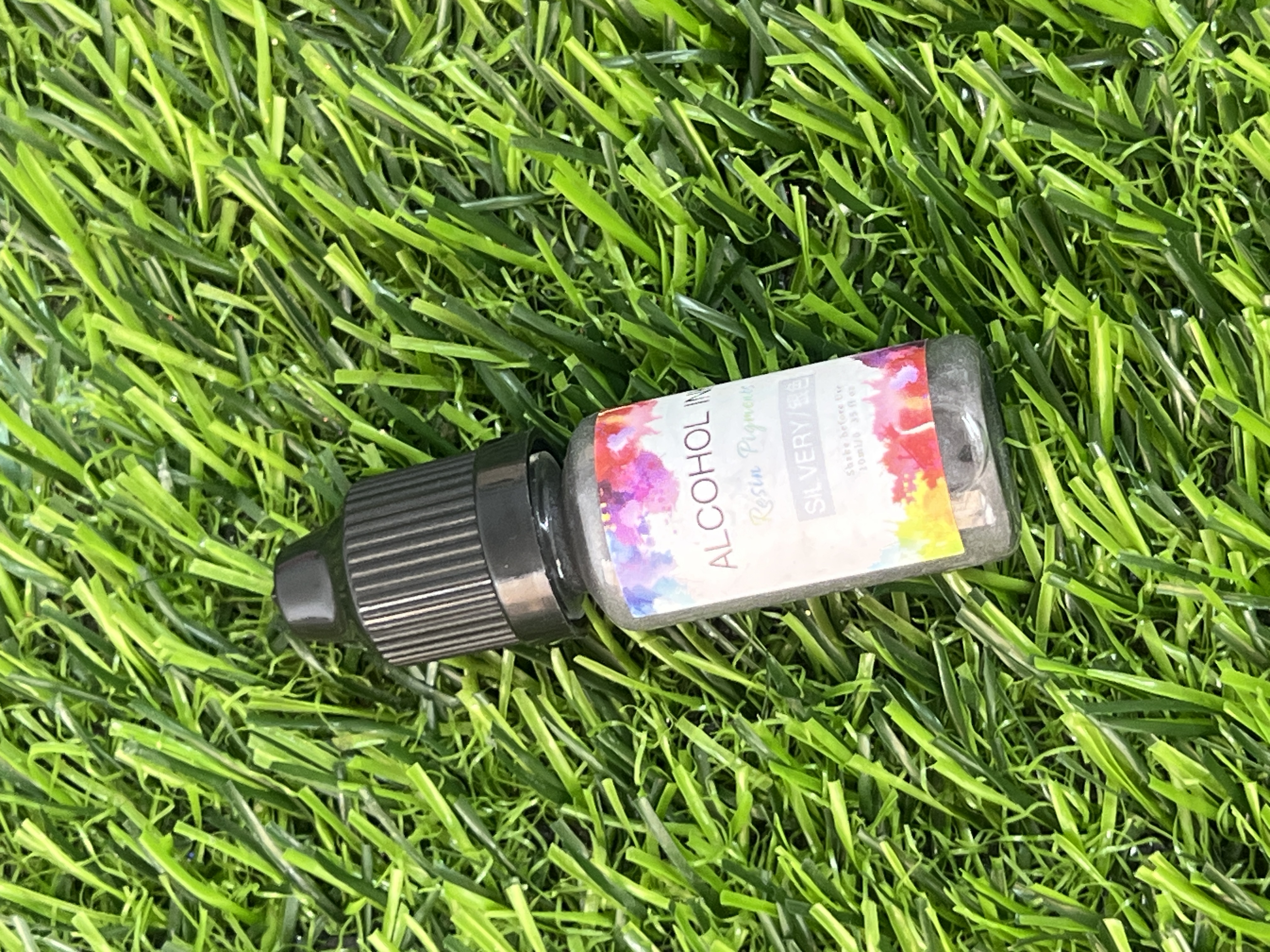 Pigmento Alcohol Individual Tapa Negra Plateado