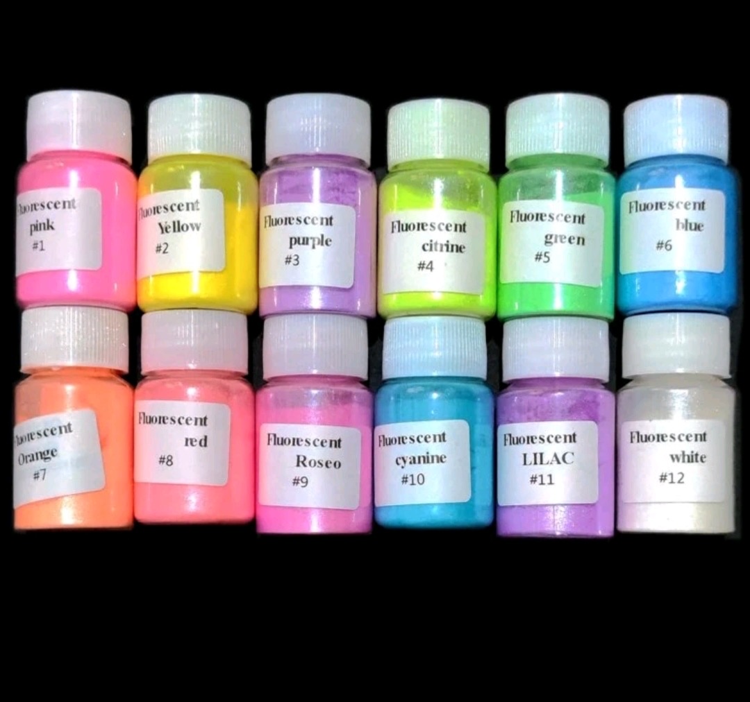 Kit Pigmento Mica Neon 12 Colores 10g