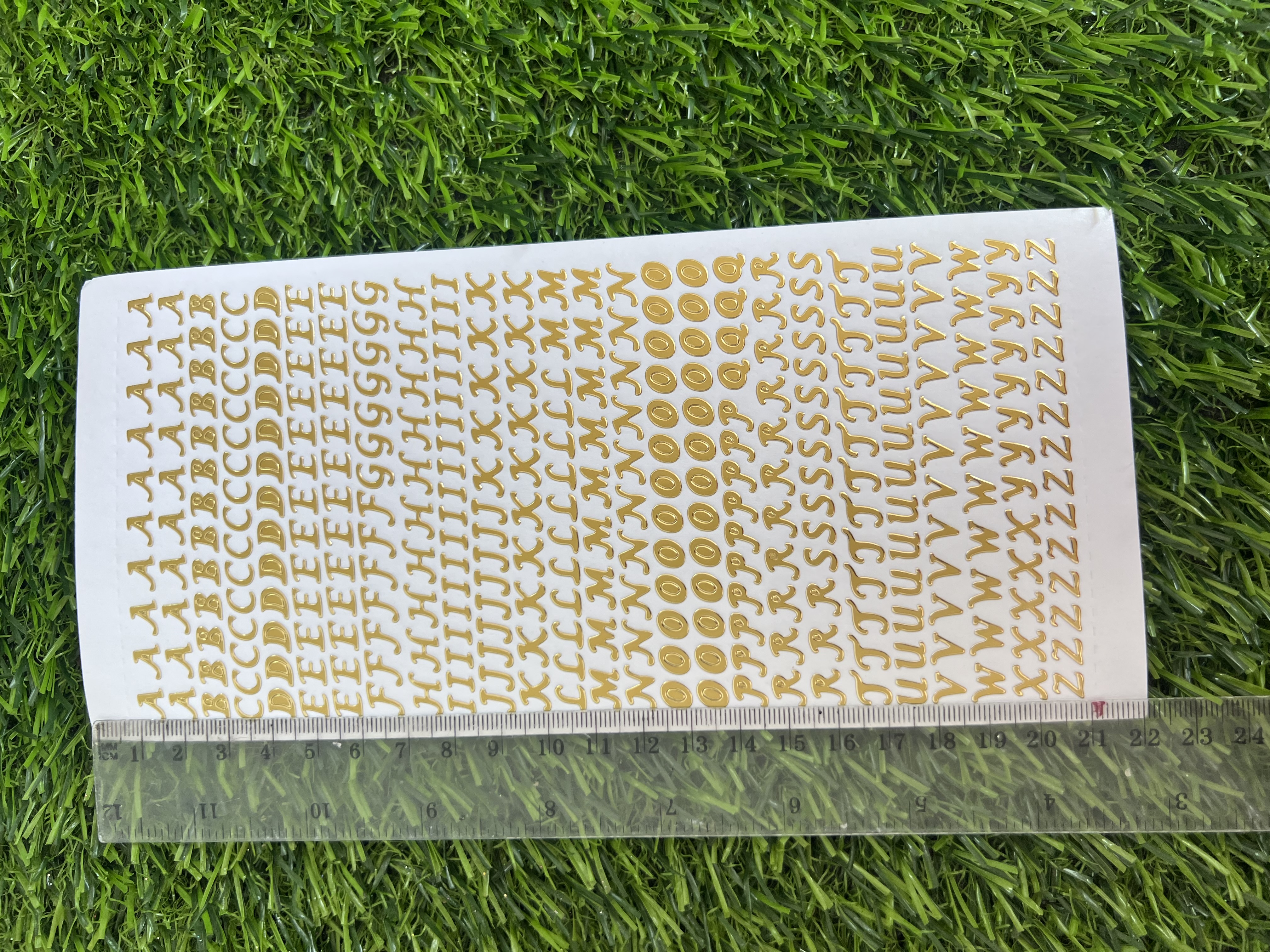 Sticker Letras Doradas Mayuscula