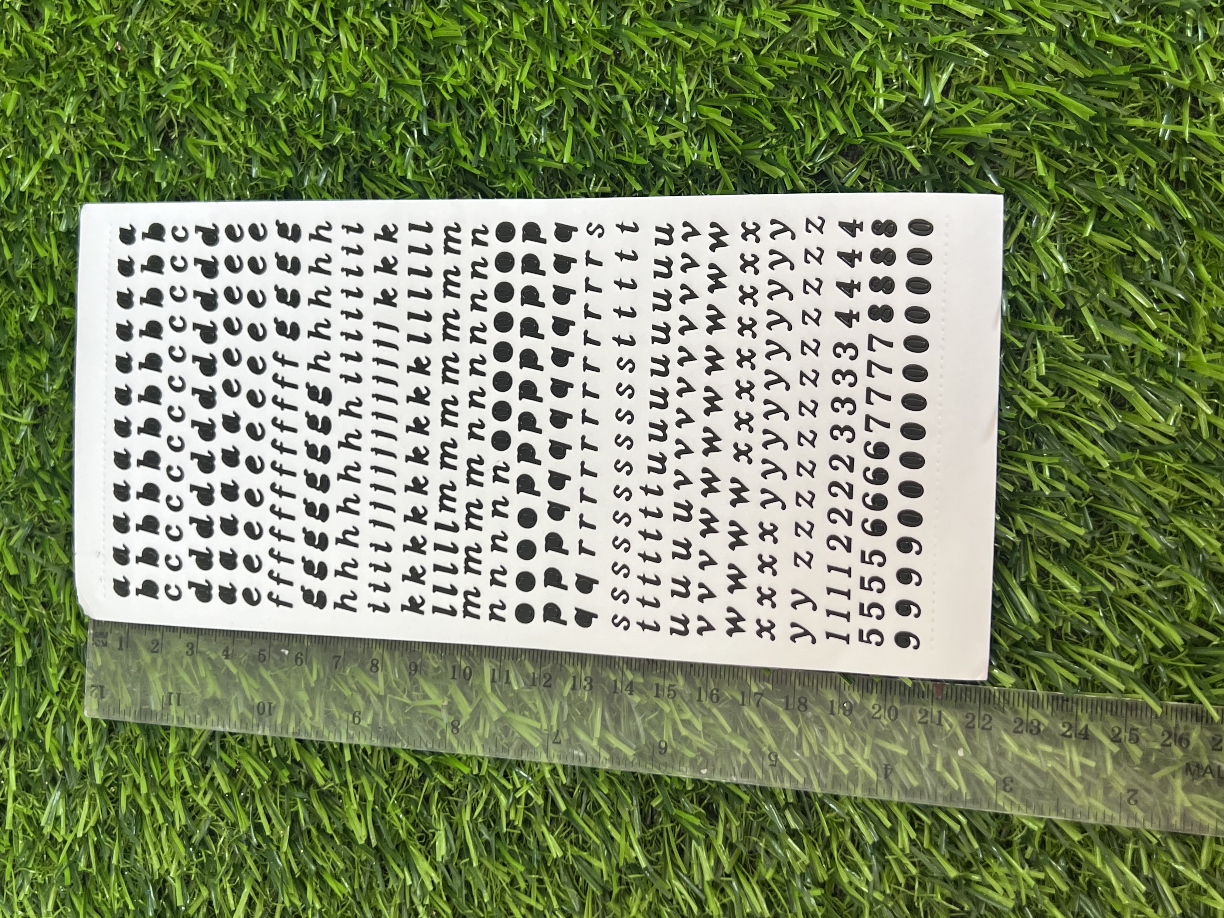 Sticker Letras Negras Minúsculas 