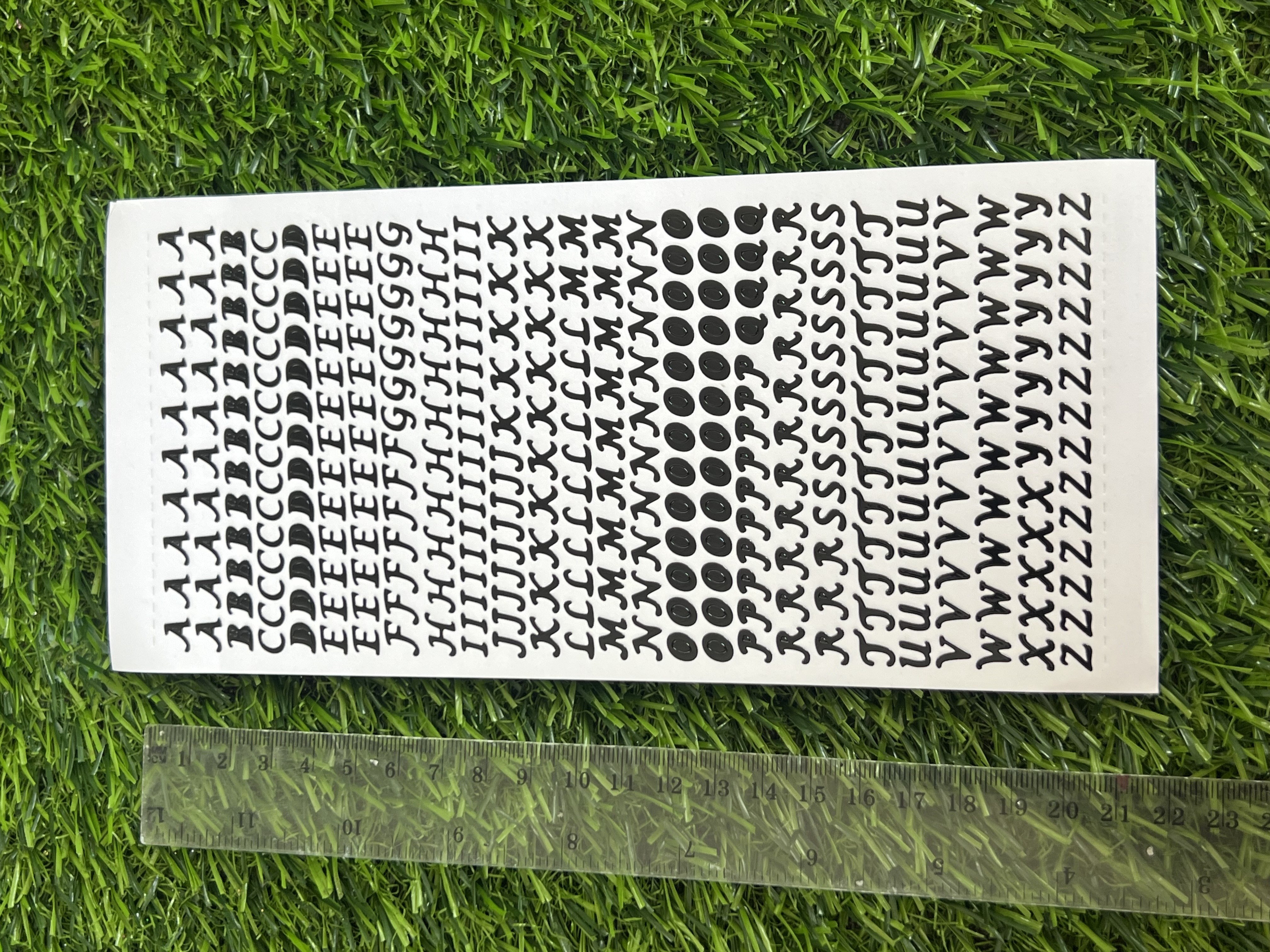 Sticker Letras Negras Mayuscula