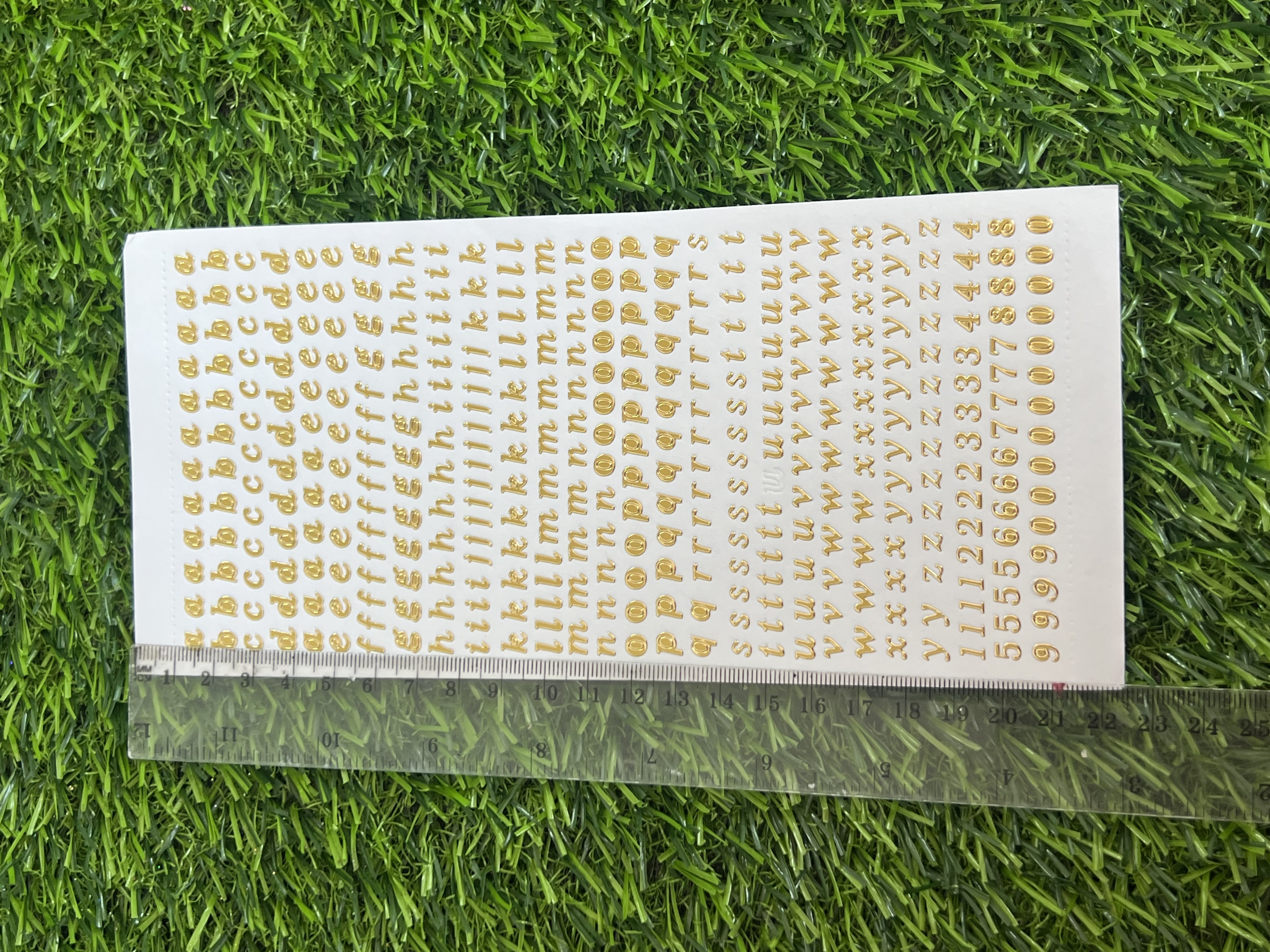 Sticker Letras Doradas Minuscula