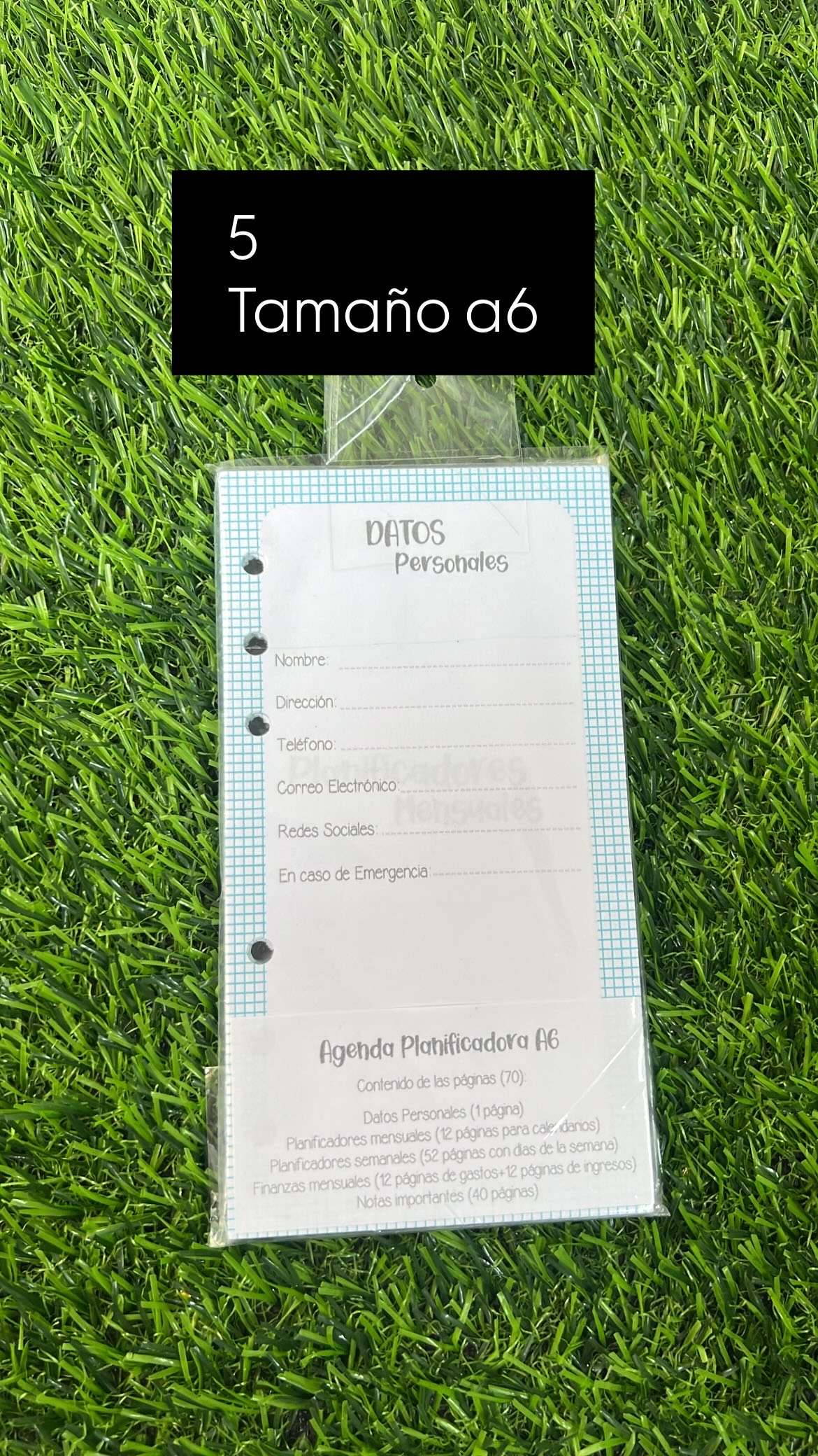 Hojas De Agenda Personalizadas A6 Mediana Liquidación 