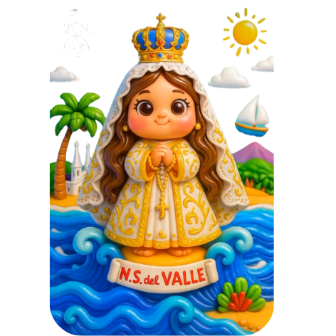Uvdtf Llavero Virgen Del Valle 3d