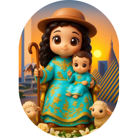 Uvdtf Llavero Divina Pastora 3d