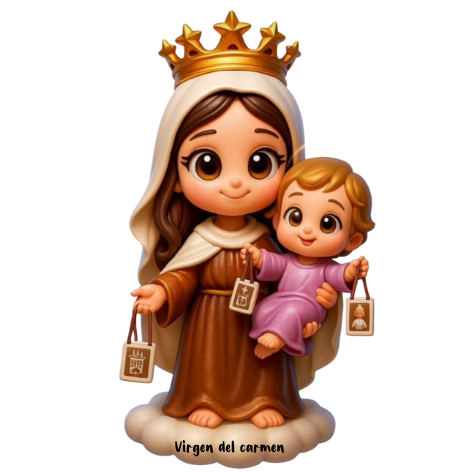 Uvdtf Llavero Virgen Del Carmen 3d