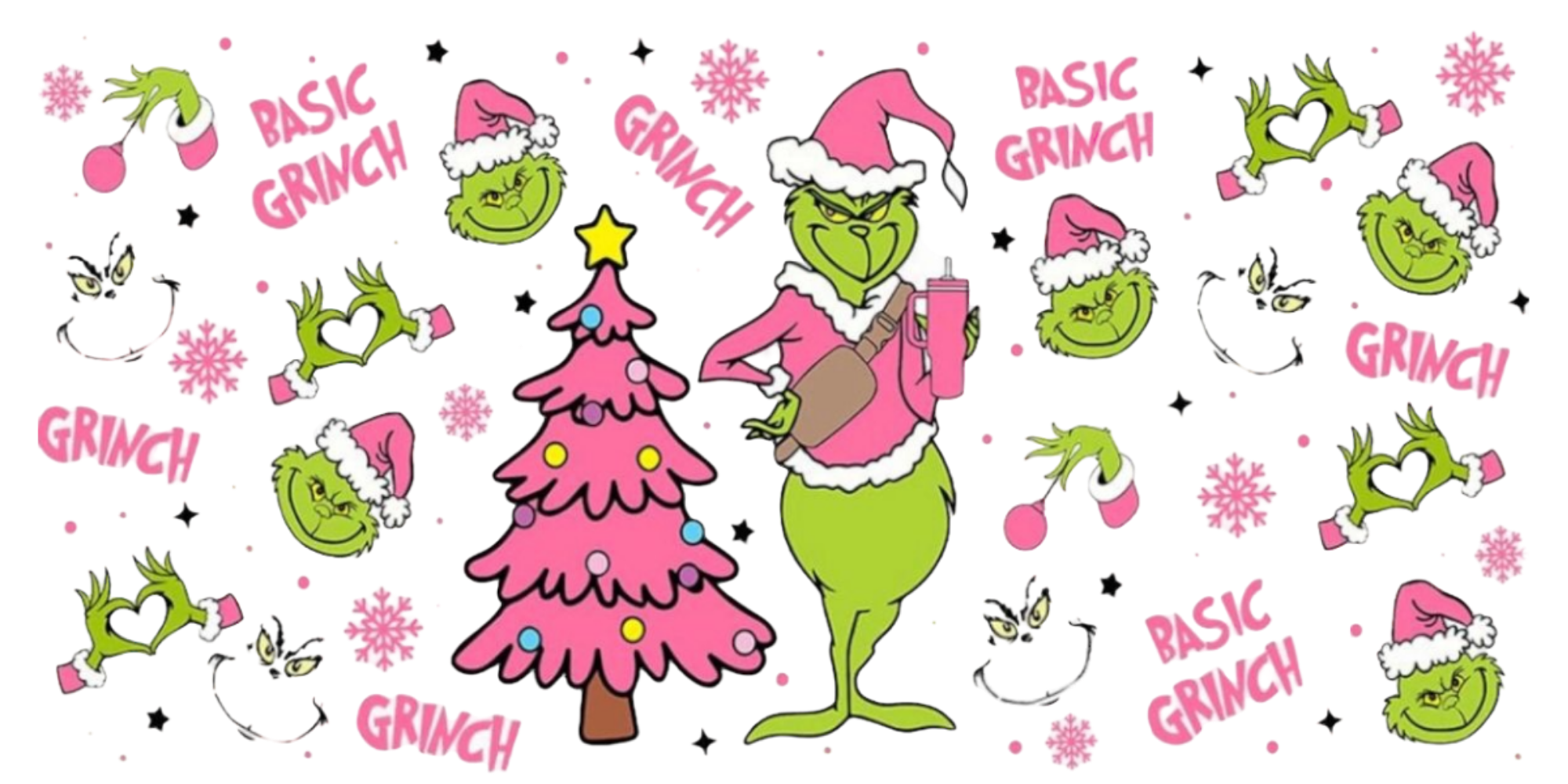 Uvdtf Vaso Grinch Fucsia Navidad 