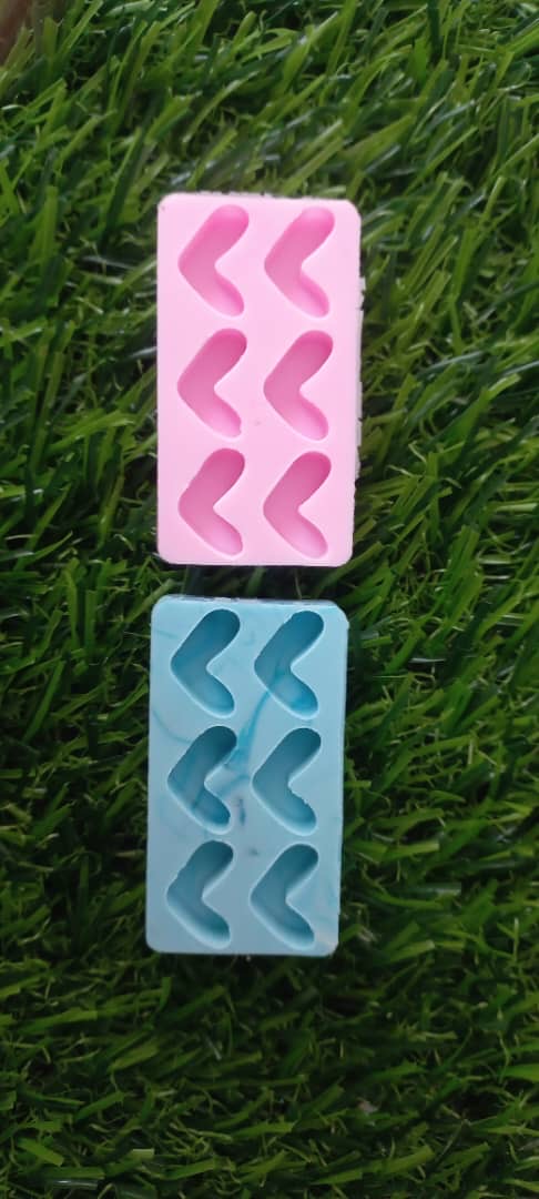 Molde Vidda Corazones Oblicuos 1.5cm X6