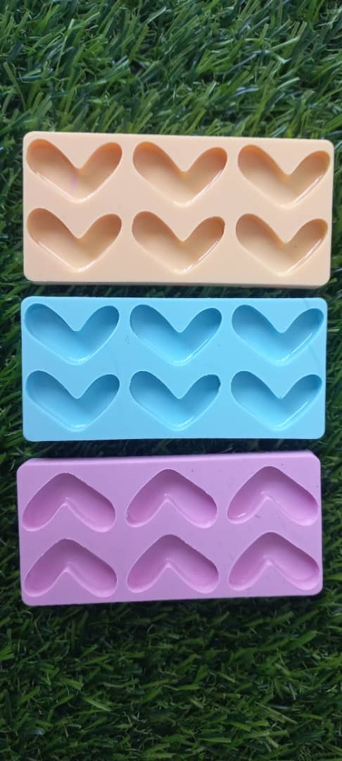 Molde Vidda Corazones Oblicuos 3cm X6