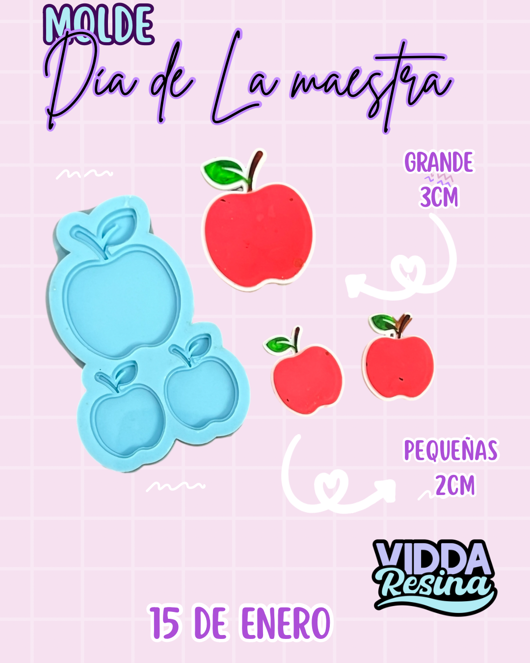 Molde Manzanas Para Resina 