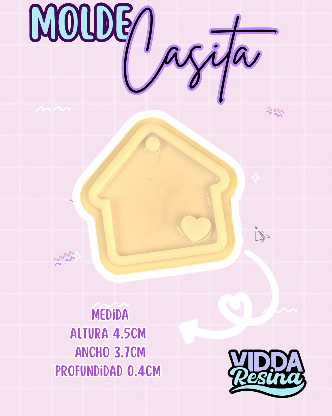 Molde Casita Llavero Mres